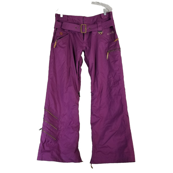 Oakley Signature Series snow pants womens medium Loose fit purple snowboard ski - Picture 1 of 16